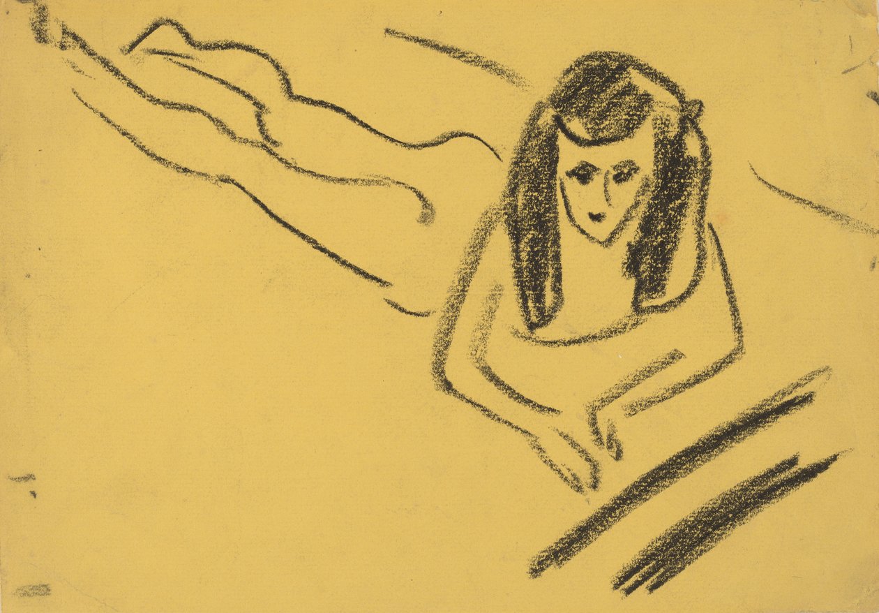 Fränzi ležící, 1910. od Ernst Ludwig Kirchner