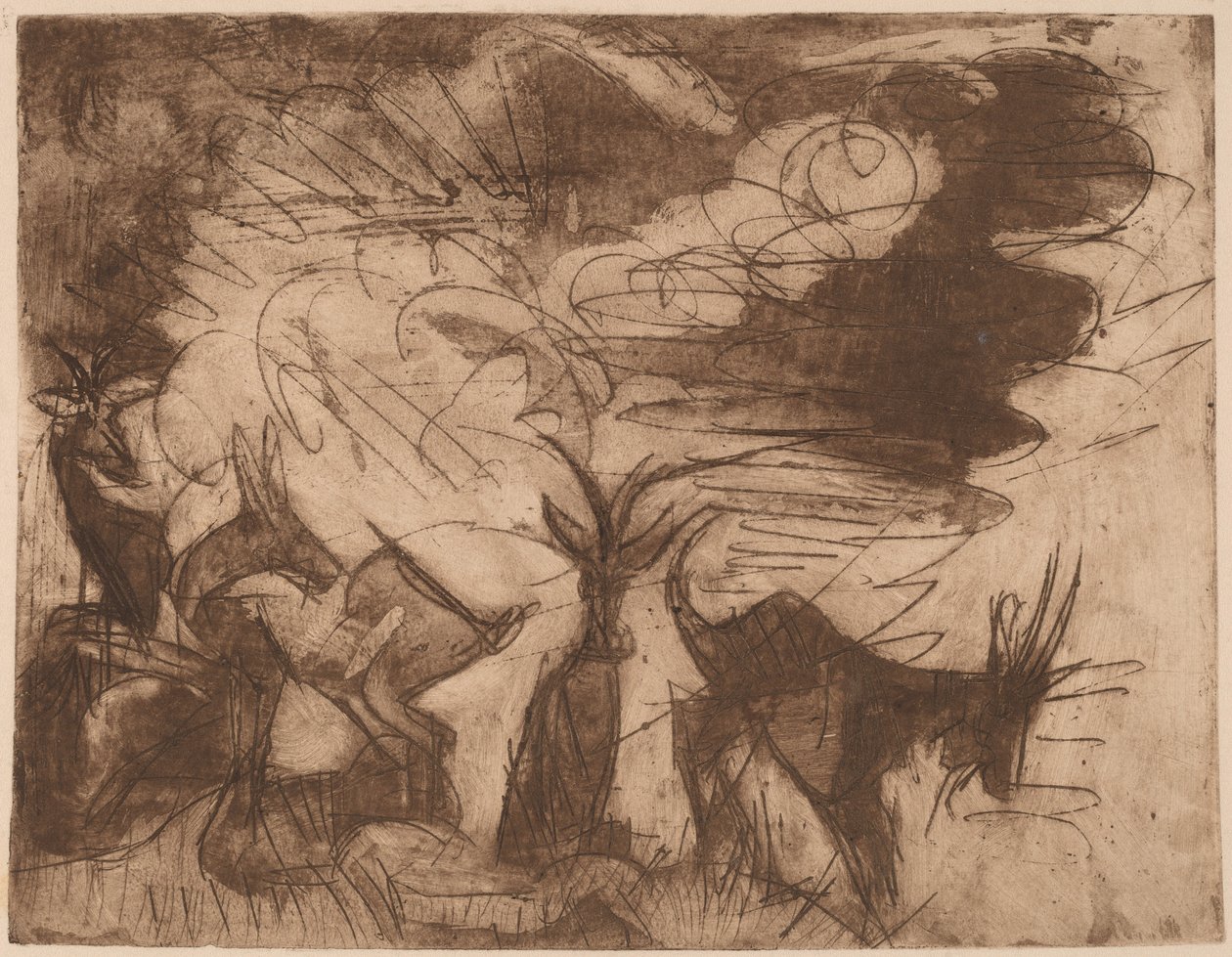 Kozy a mraky, 1919. od Ernst Ludwig Kirchner