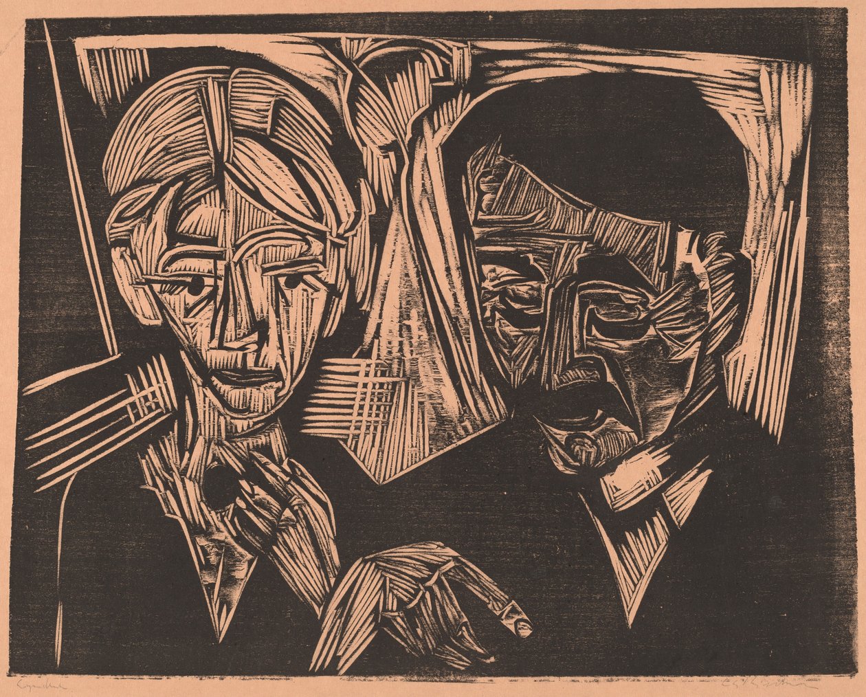 Manželský pár Müller, 1919. od Ernst Ludwig Kirchner