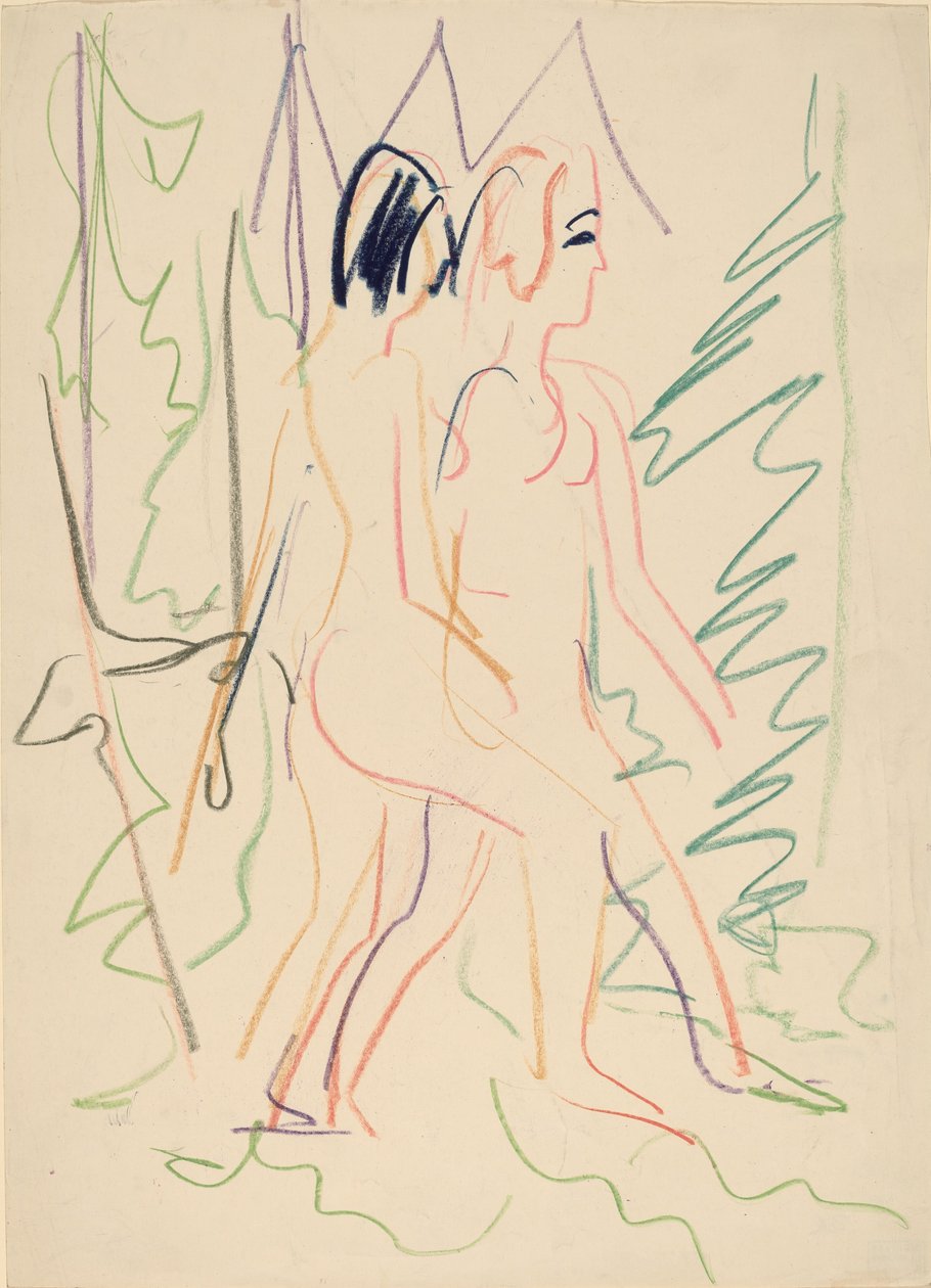 Dva akty v lese, 1925. od Ernst Ludwig Kirchner