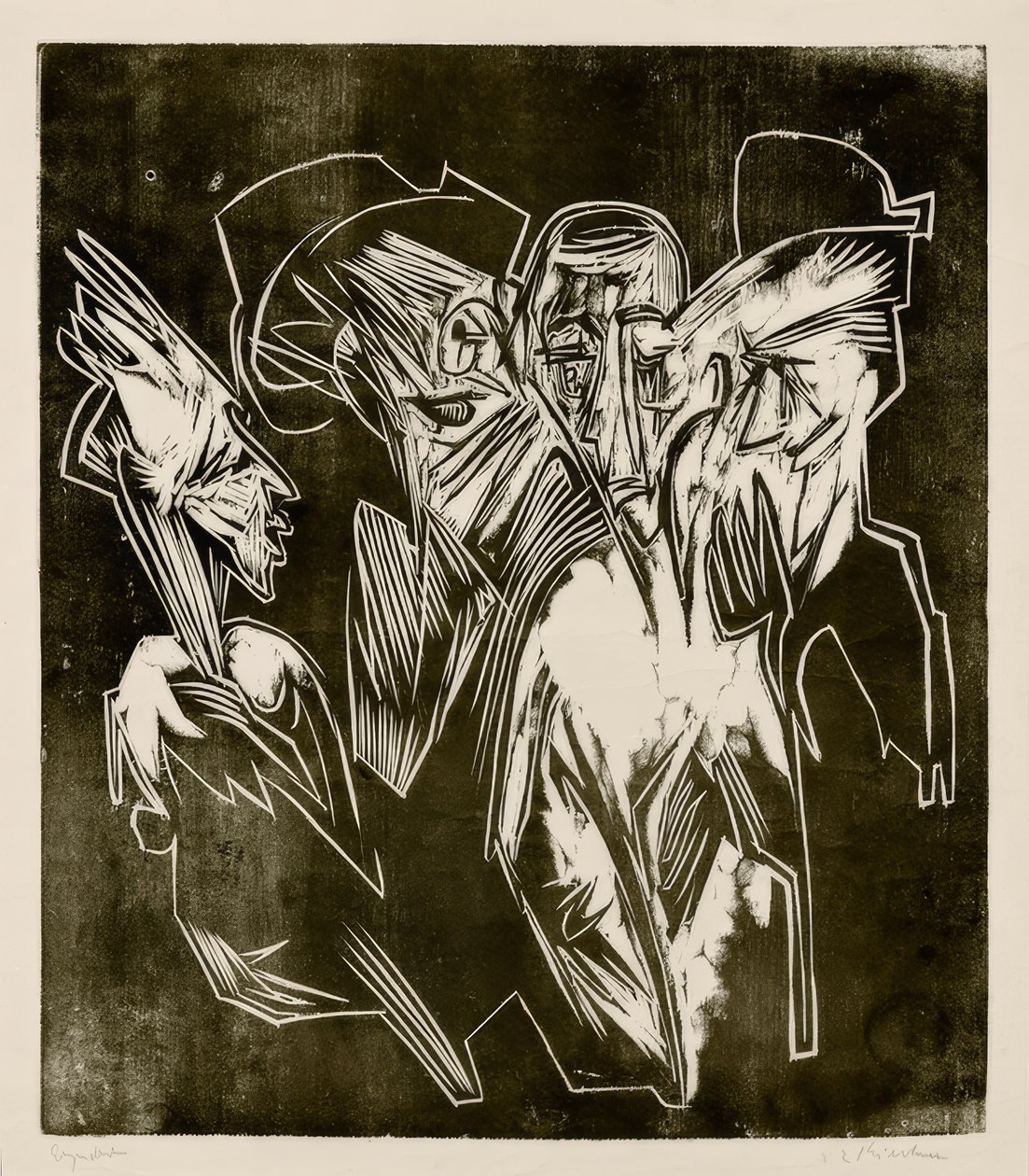 Absolon a jeho rádci od Ernst Ludwig Kirchner