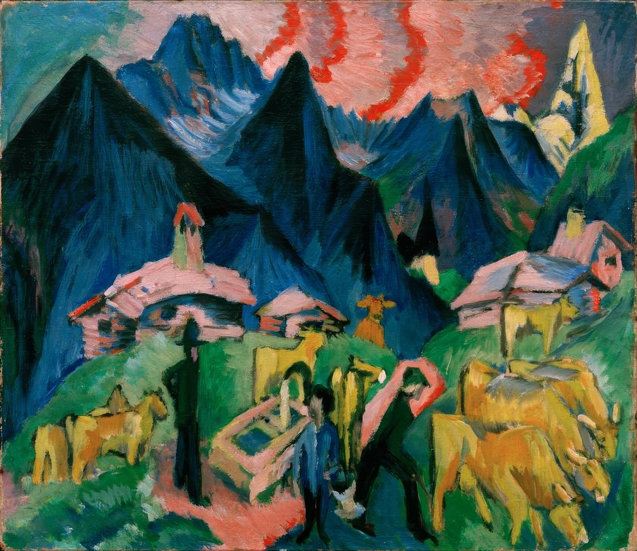 Alpský život od Ernst Ludwig Kirchner