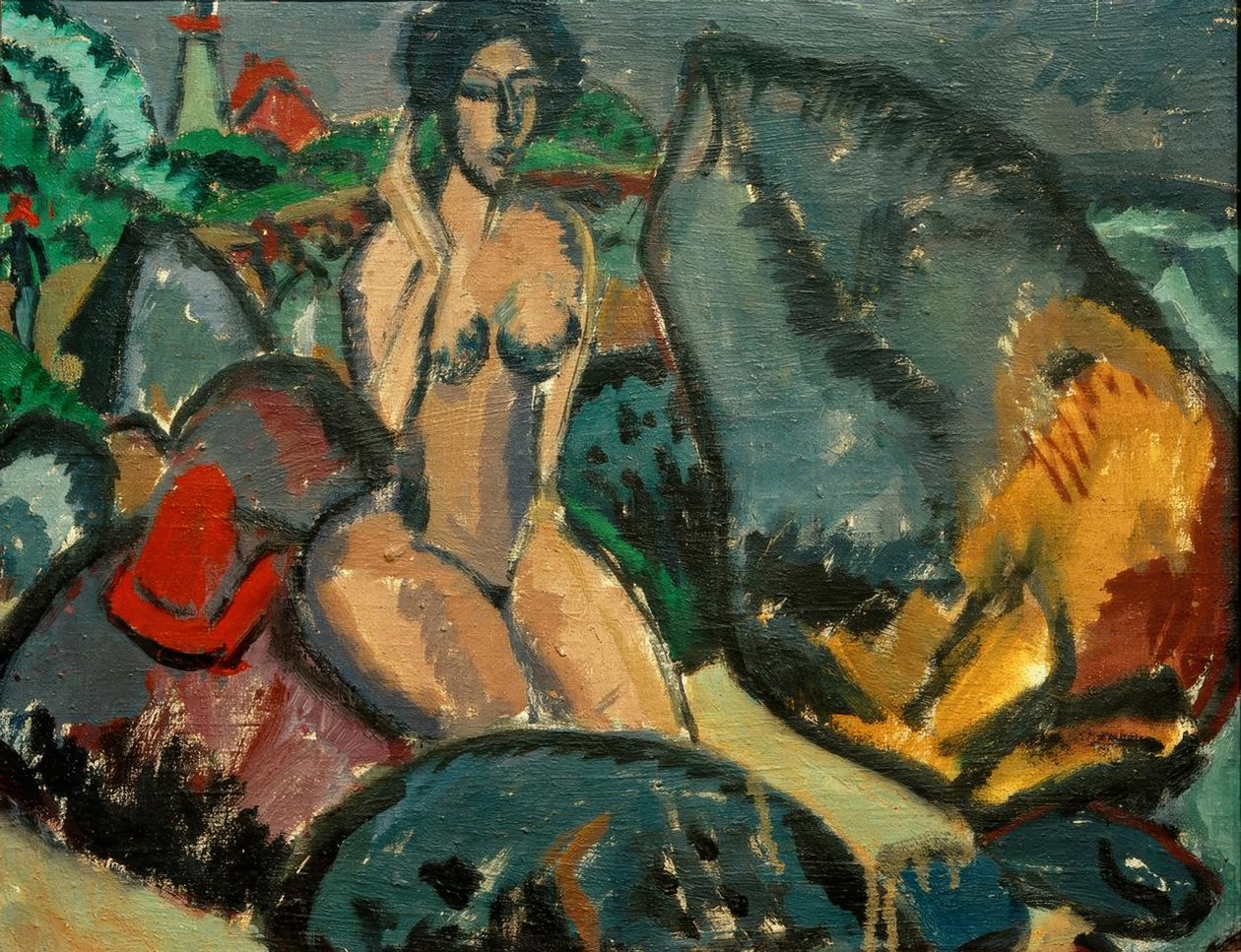 Koupání mezi kameny od Ernst Ludwig Kirchner