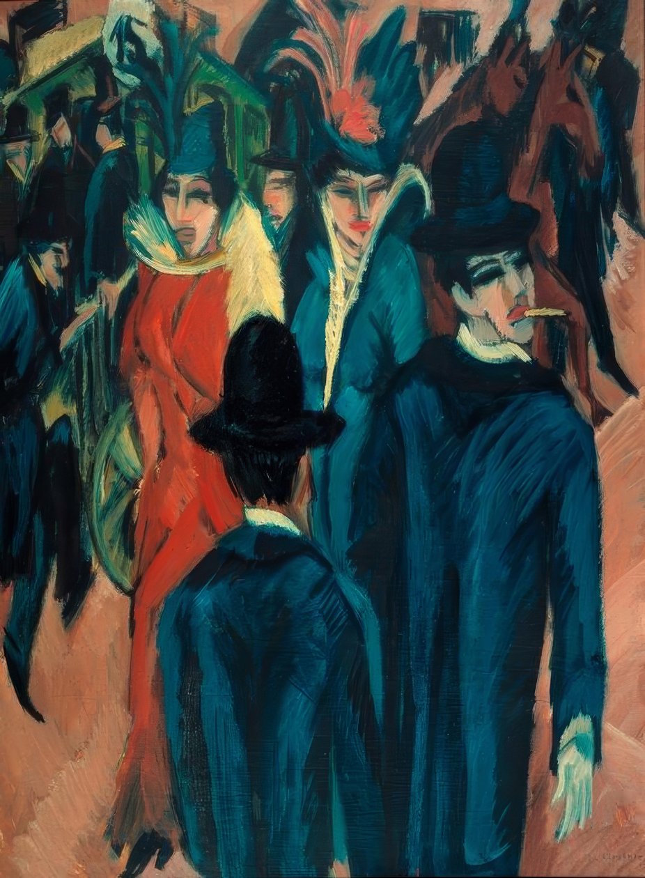 Berlínská pouliční scéna od Ernst Ludwig Kirchner