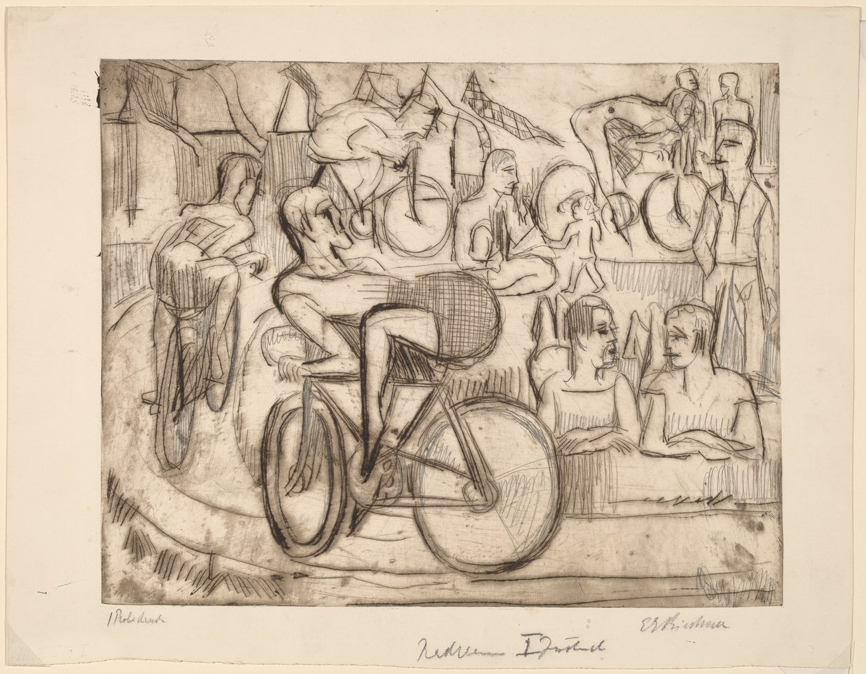 Cyklistický závod od Ernst Ludwig Kirchner