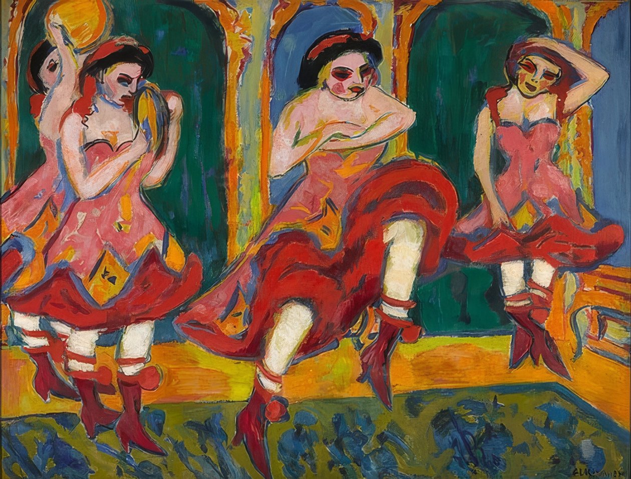 Czardastänzerinnen. 1908-20 od Ernst Ludwig Kirchner
