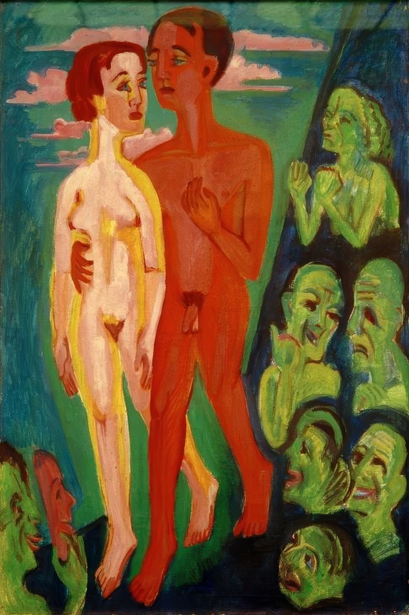 Pár před lidmi od Ernst Ludwig Kirchner