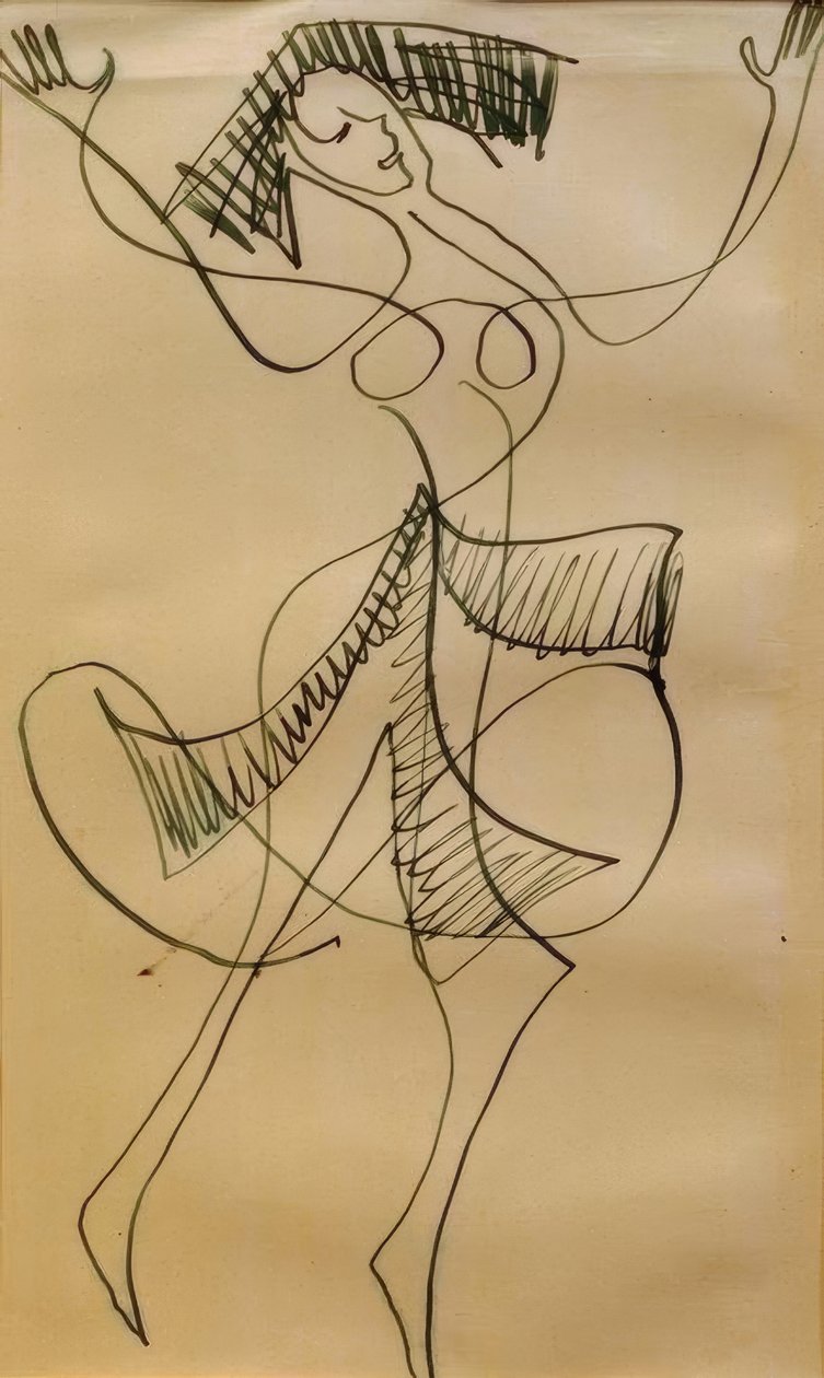 Extatická tanečnice od Ernst Ludwig Kirchner