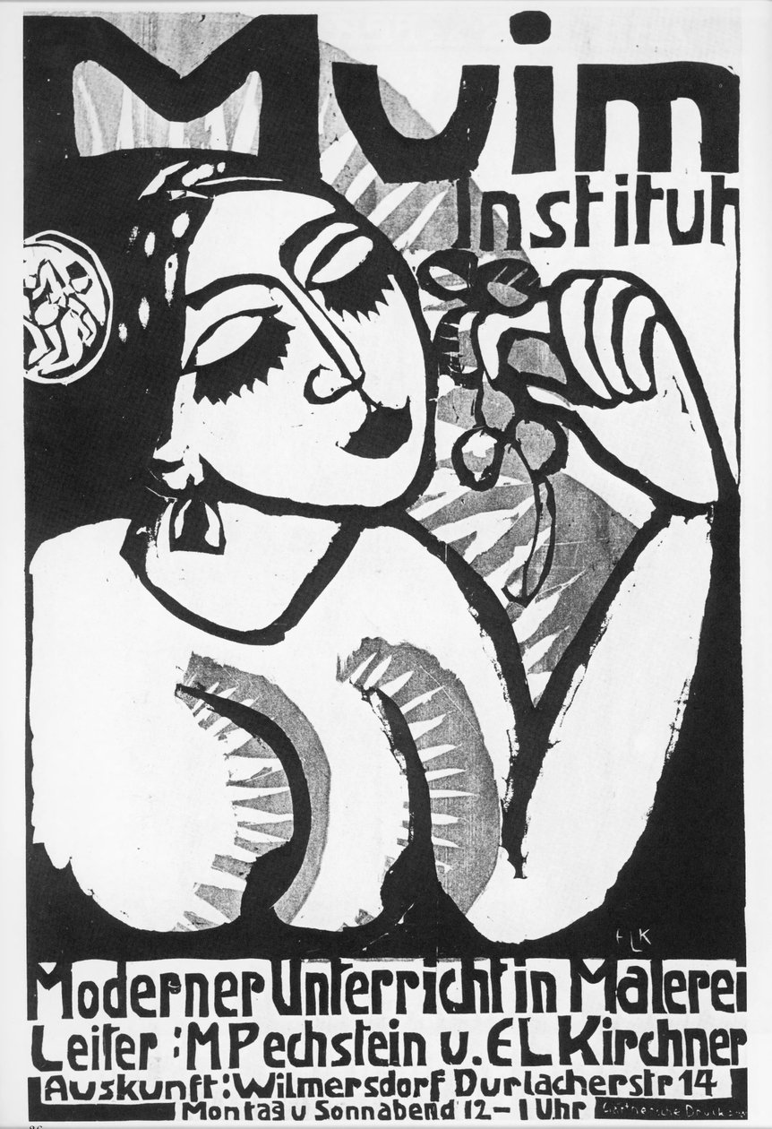 Ernst Ludwig Kirchner: Muim Institute ... (dřevoryt) od Ernst Ludwig Kirchner