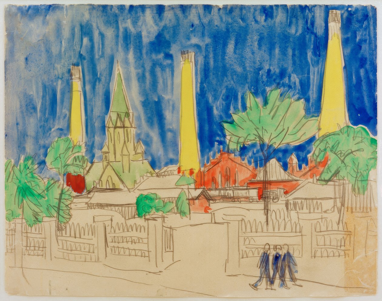Továrna v Drážďanech od Ernst Ludwig Kirchner