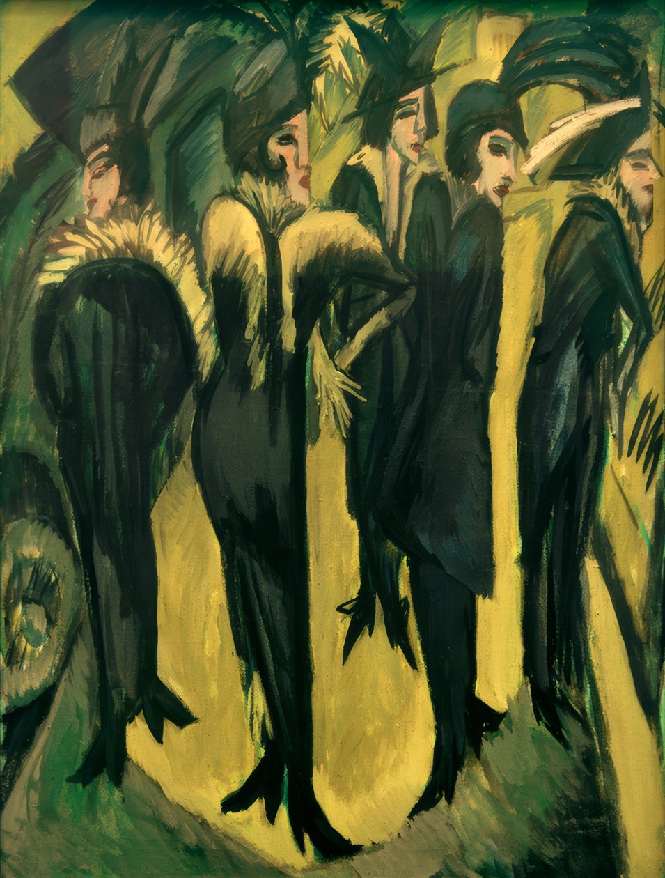 Pět žen na ulici od Ernst Ludwig Kirchner