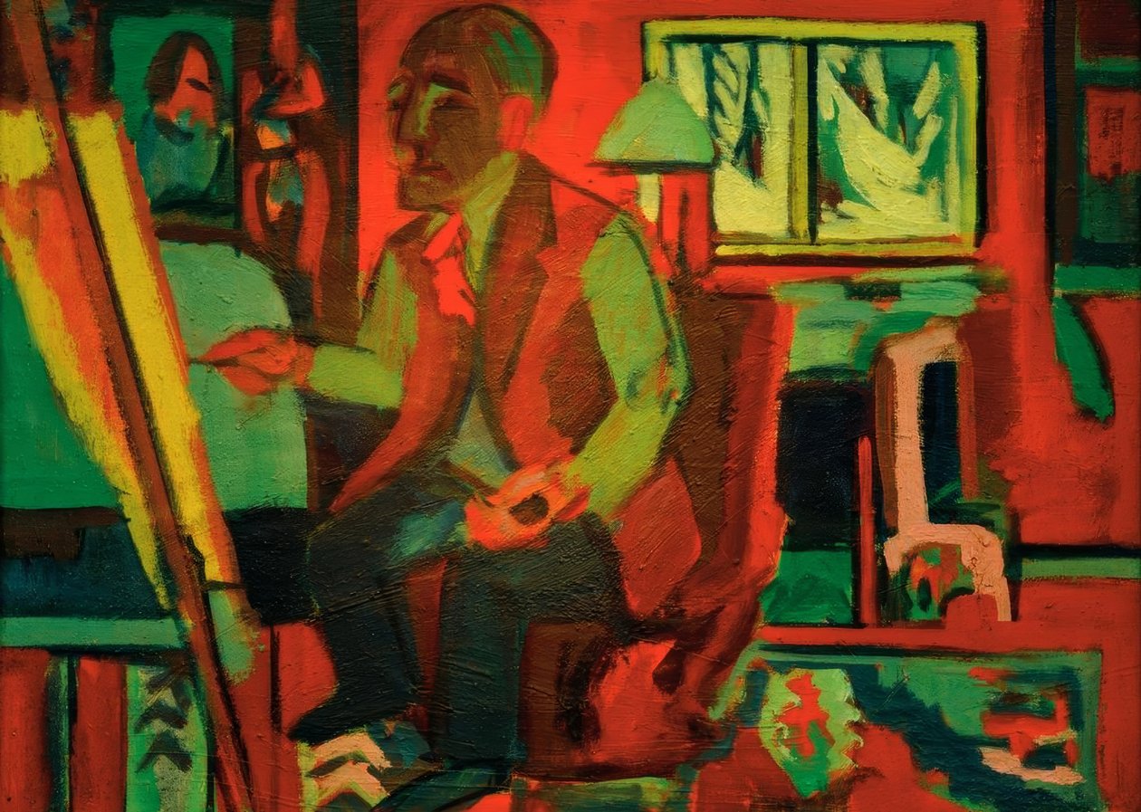 Holanďan ve studiu - Jan Wiegers od Ernst Ludwig Kirchner