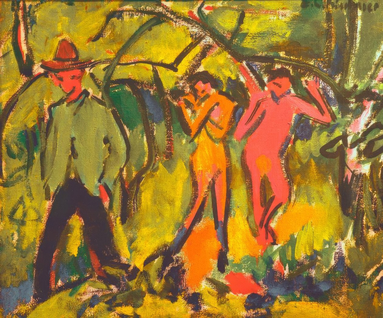 V lese od Ernst Ludwig Kirchner