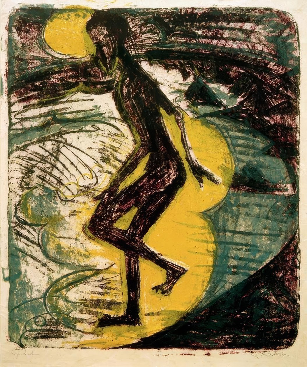 Muž vstoupil do moře od Ernst Ludwig Kirchner