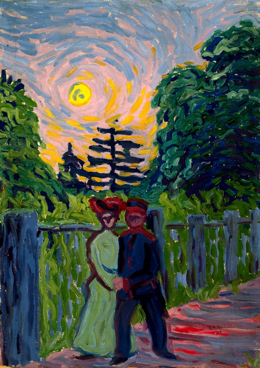 Východ měsíce: Voják a dívka, 1905 od Ernst Ludwig Kirchner