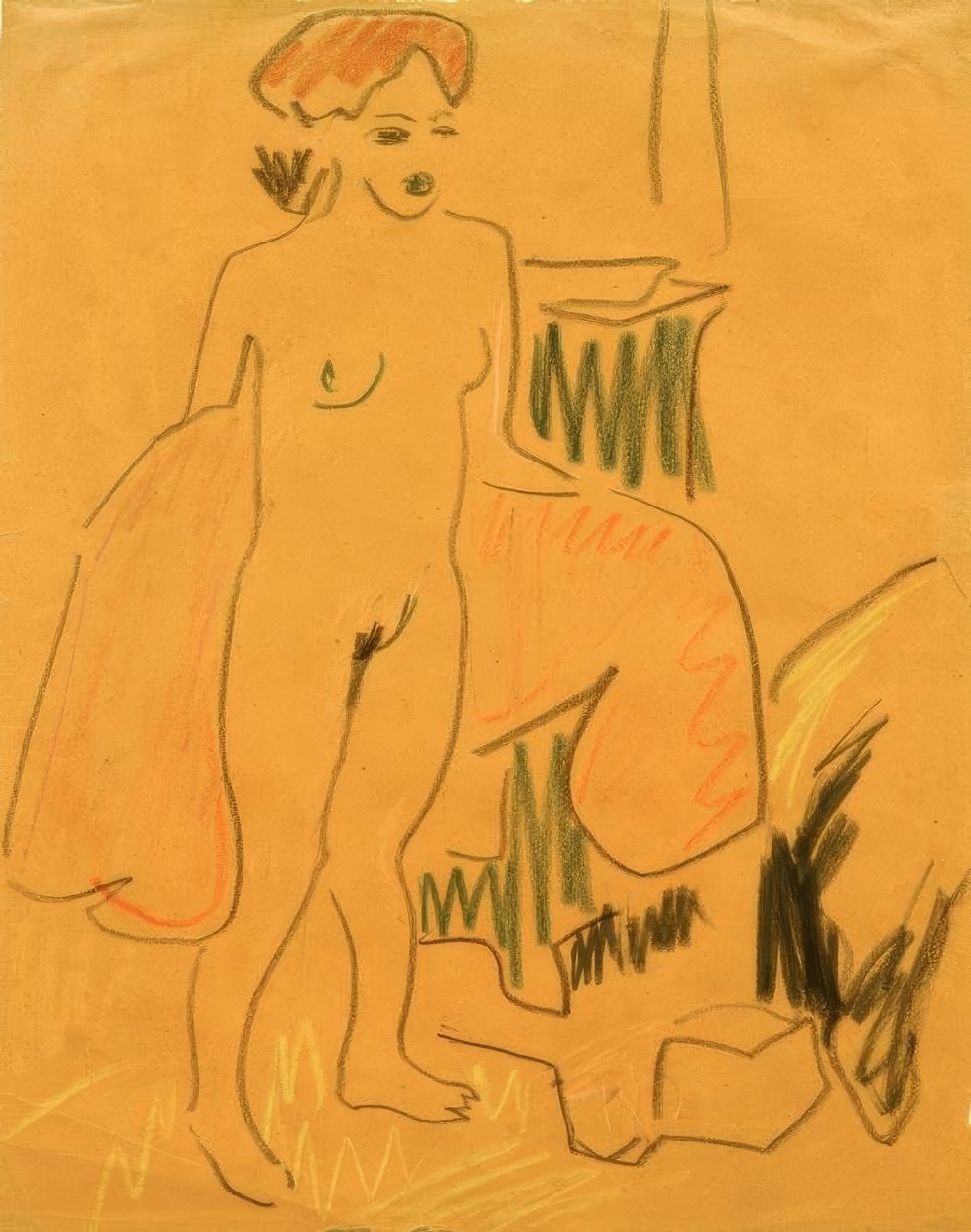 Po koupeli od Ernst Ludwig Kirchner