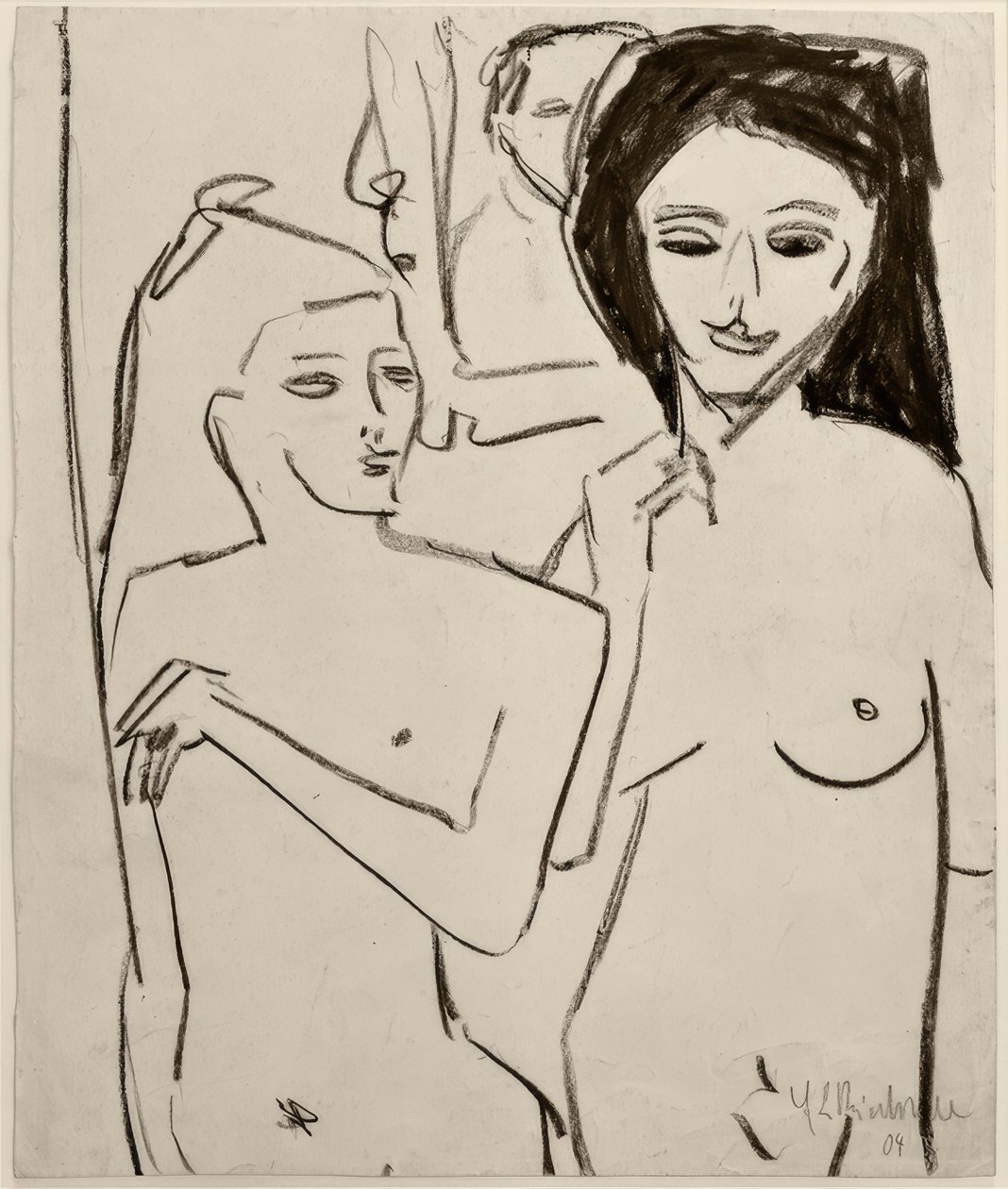 Bez názvu (dvě nahé dívky) od Ernst Ludwig Kirchner