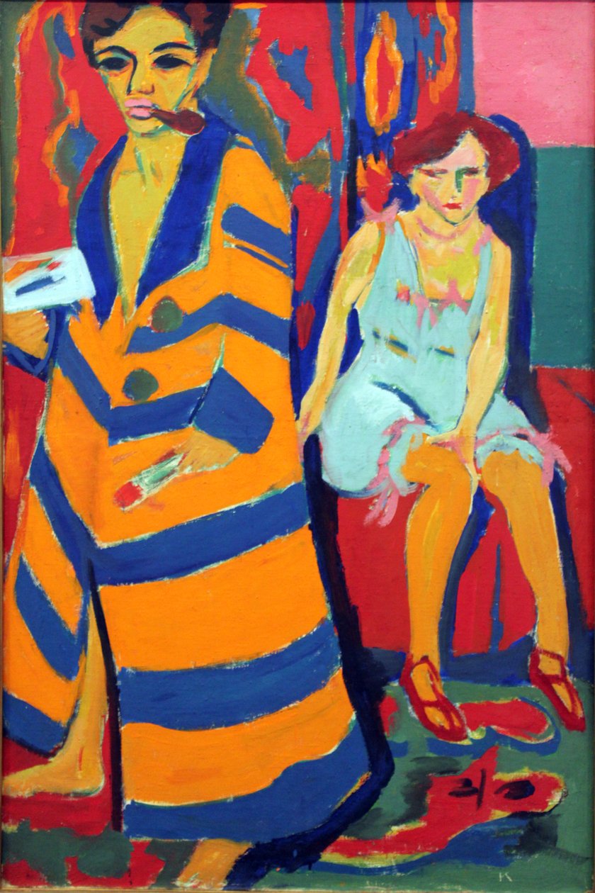 Malíř a model od Ernst Ludwig Kirchner