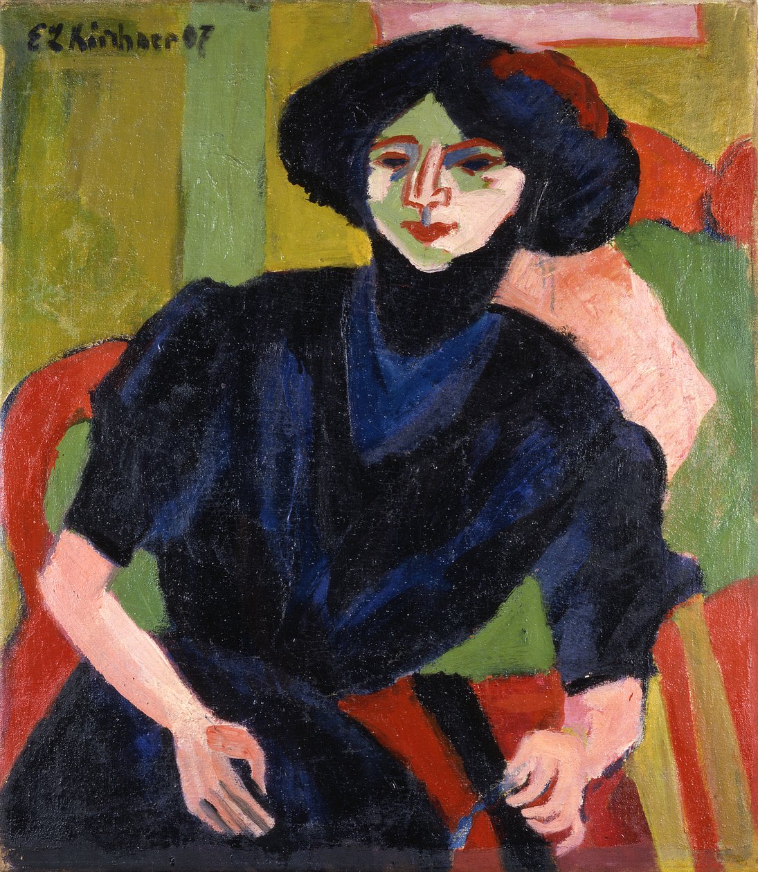 Portrét ženy od Ernst Ludwig Kirchner