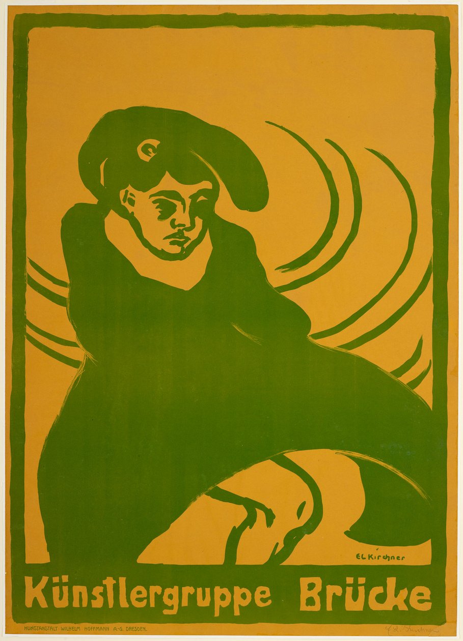 Plakát k mostu od Ernst Ludwig Kirchner