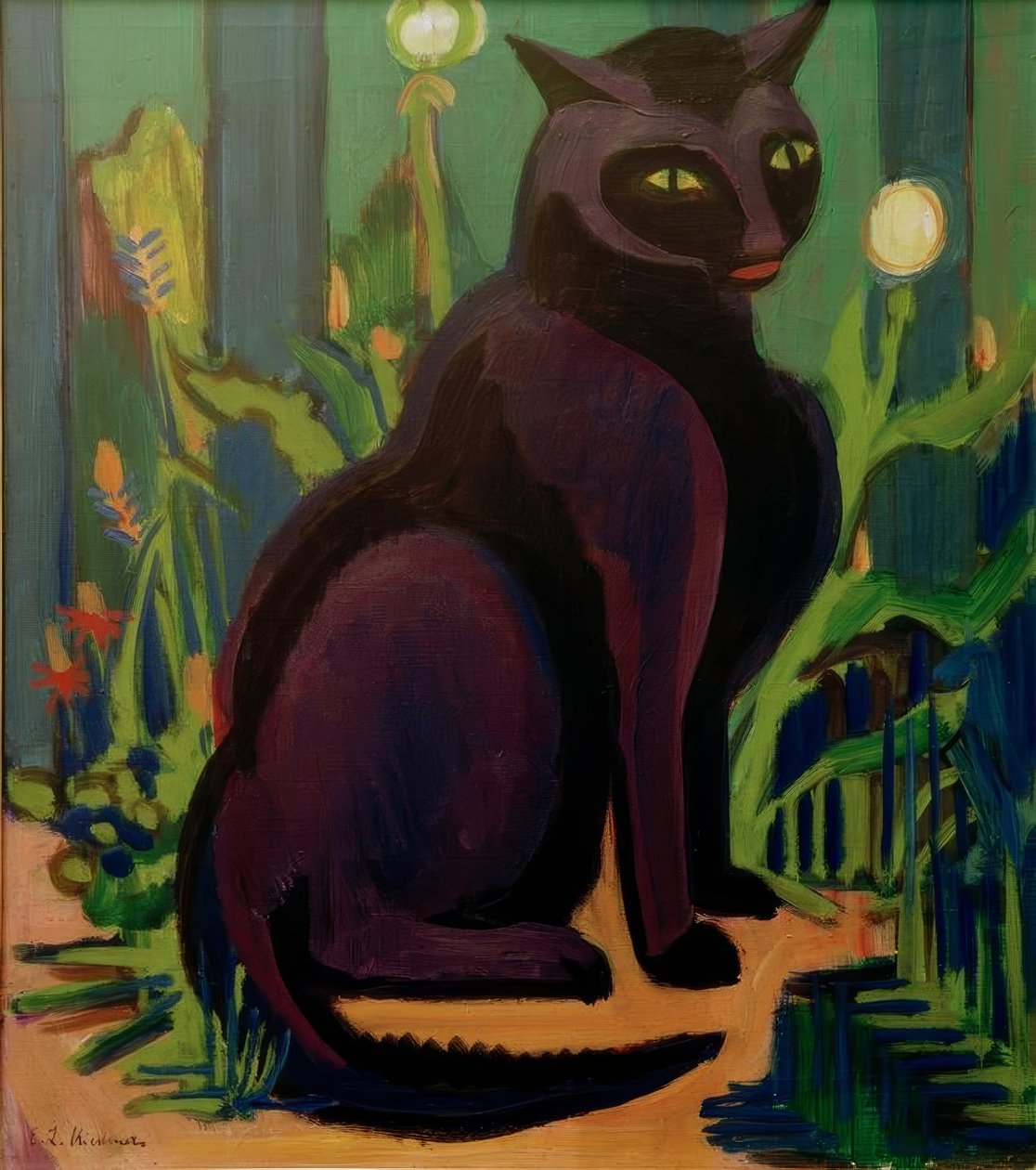Černá kočka (Cat Bobby) od Ernst Ludwig Kirchner
