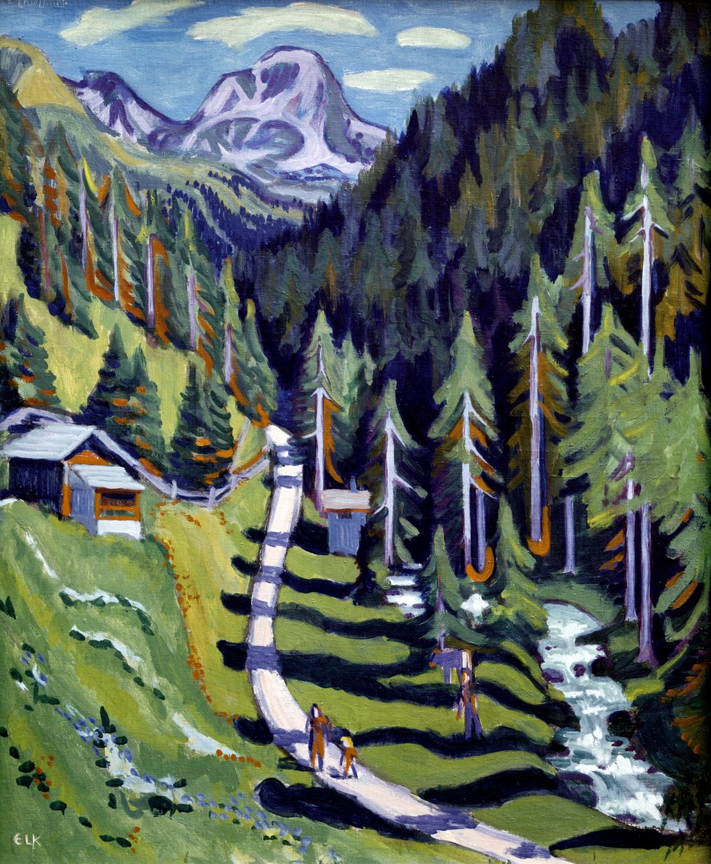 Údolí Sertig. 1937. (olej na plátně) od Ernst Ludwig Kirchner