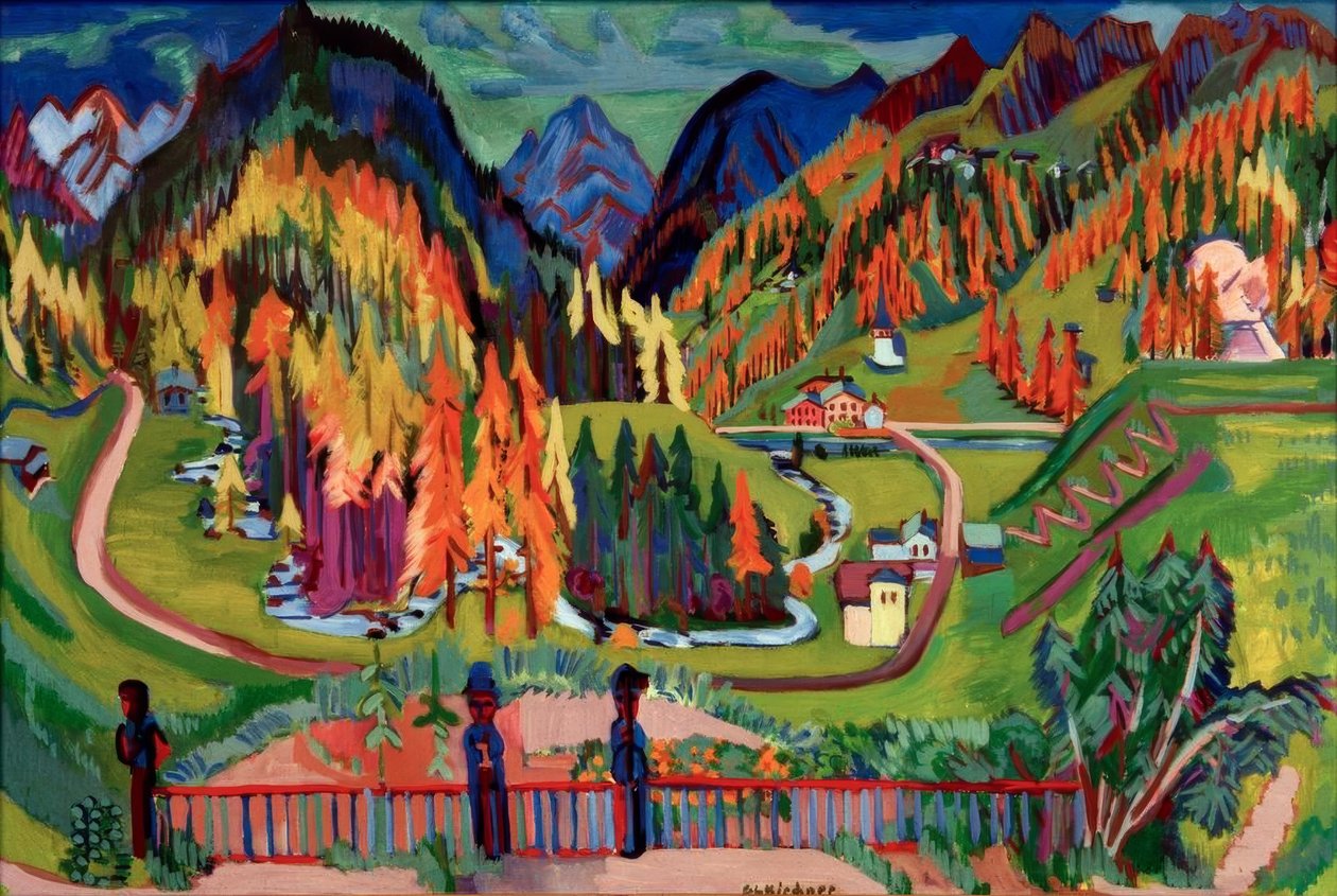 Sertigtal na podzim od Ernst Ludwig Kirchner
