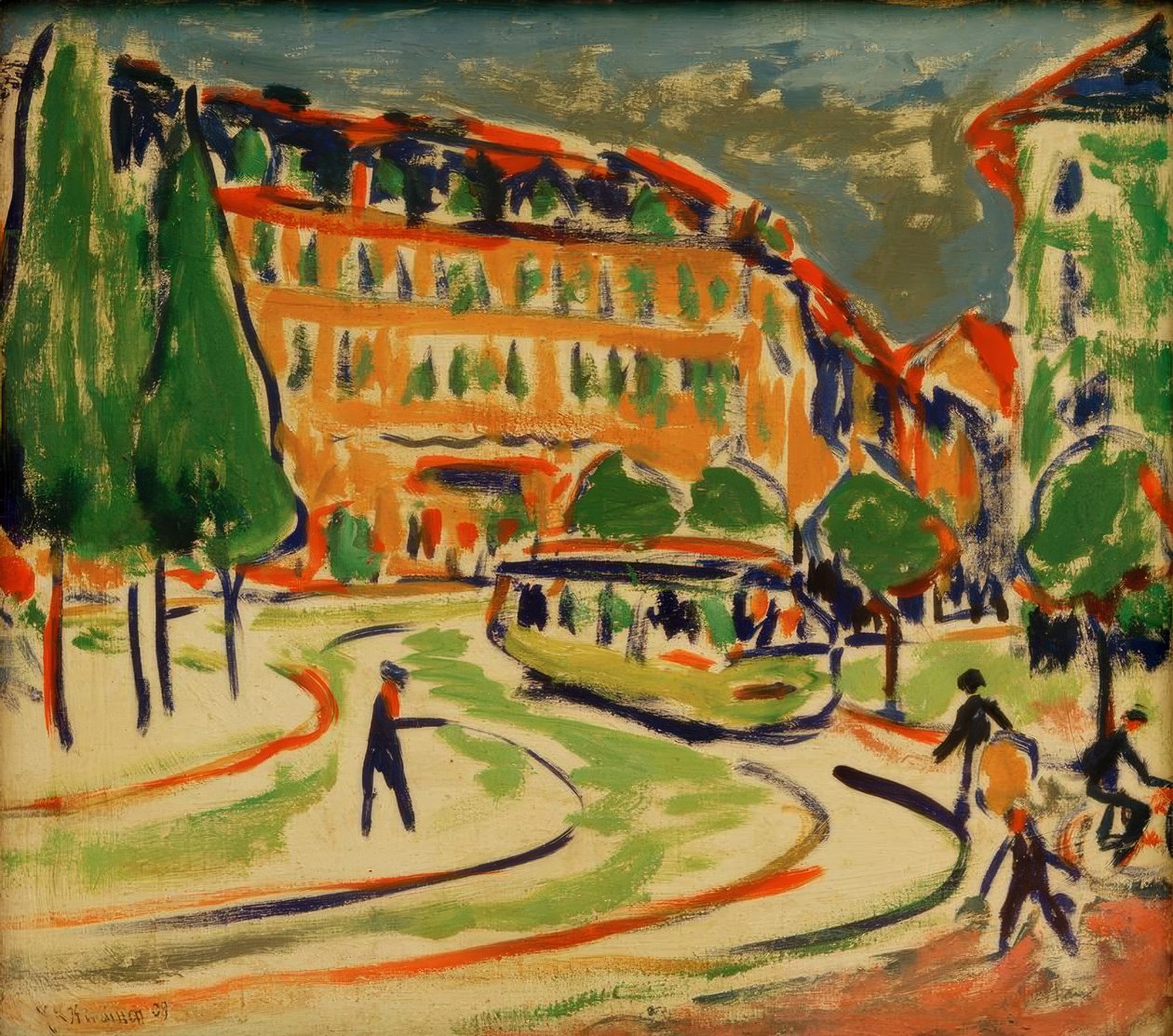 Tramvaj v Drážďanech od Ernst Ludwig Kirchner