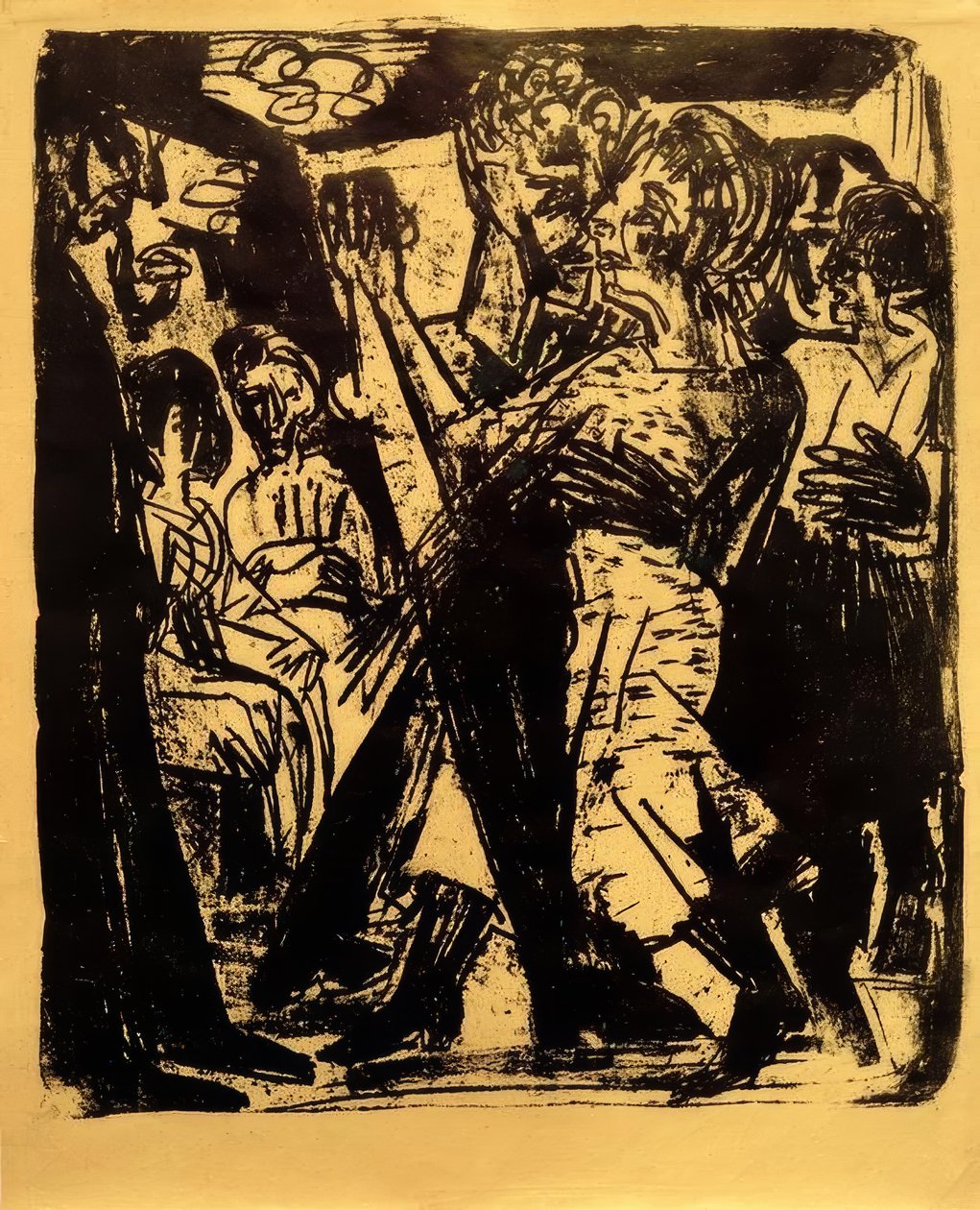 Tančící selský pár od Ernst Ludwig Kirchner