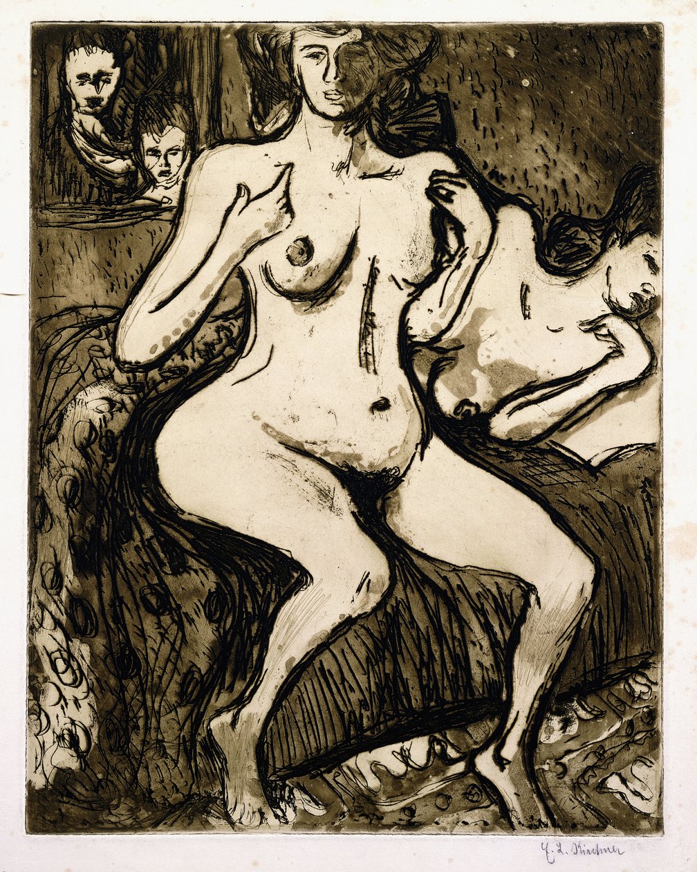 Dvě ženy, 1907 od Ernst Ludwig Kirchner