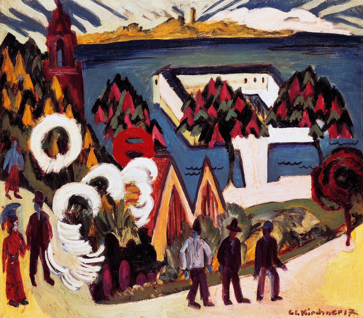Pohled na Bodamské jezero v Kreuzlingenu od Ernst Ludwig Kirchner