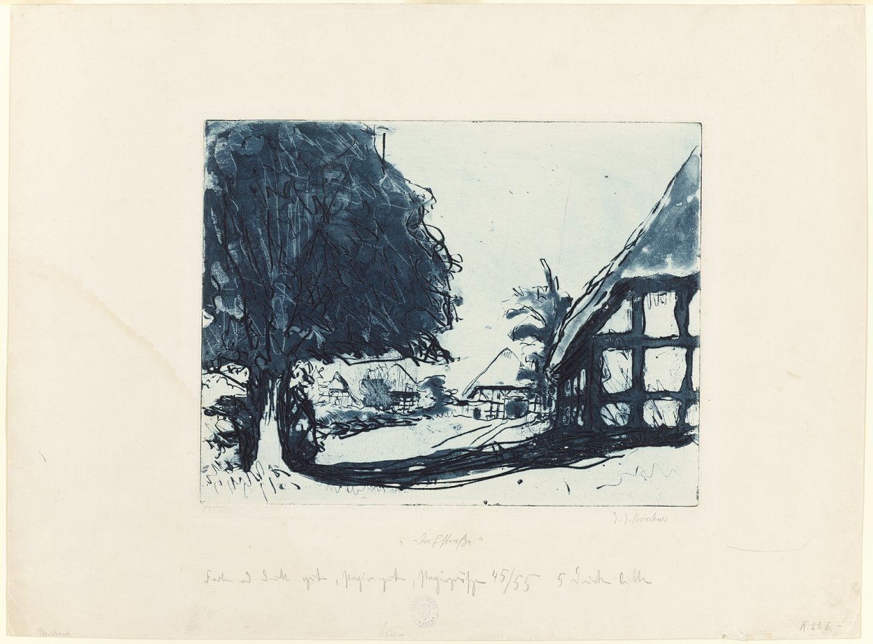 Vesnická ulice od Ernst Ludwig Kirchner
