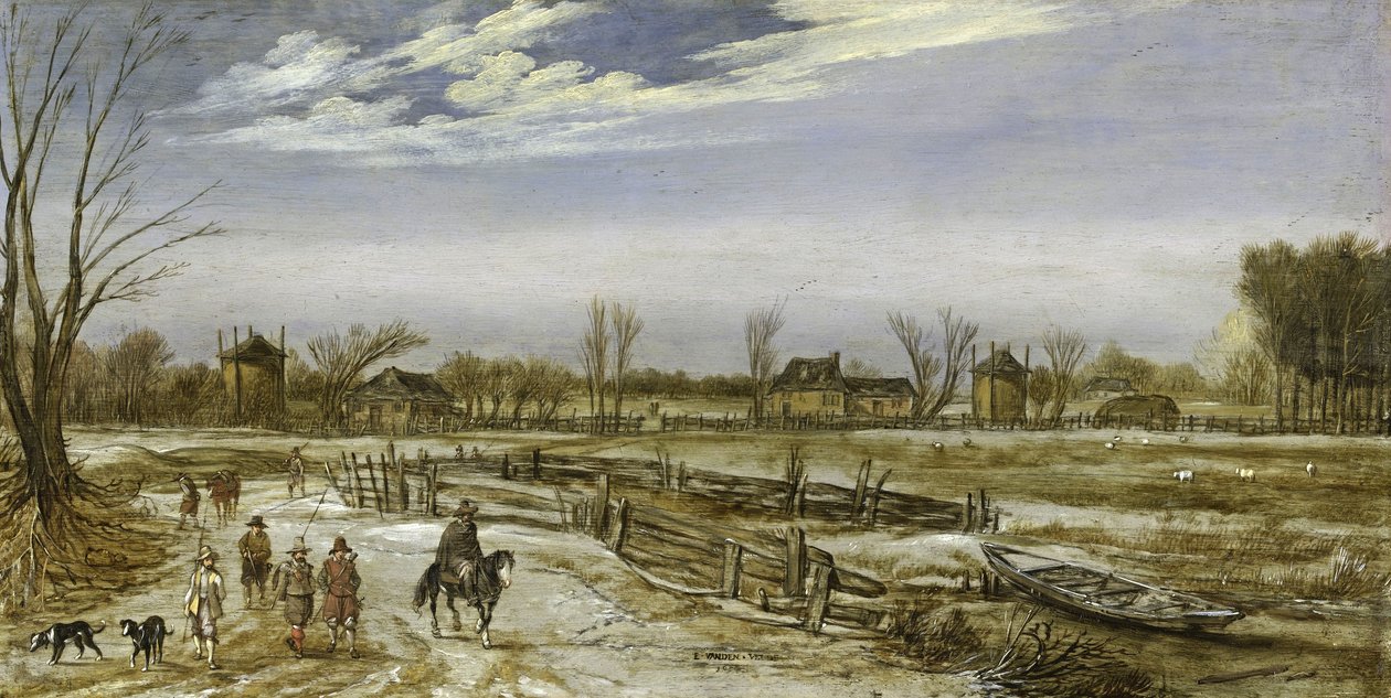 Zimní krajina, 1614 od Esaias van de Velde