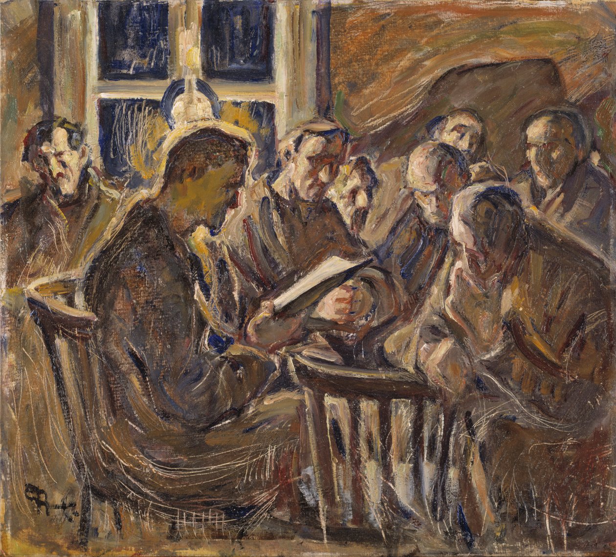 Setkání, 1929 (olej na papíře) od Ester Almqvist