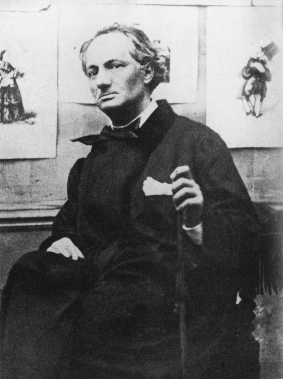 Charles Baudelaire (1821-67) s rytinami, cca 1863 od Etienne Carjat
