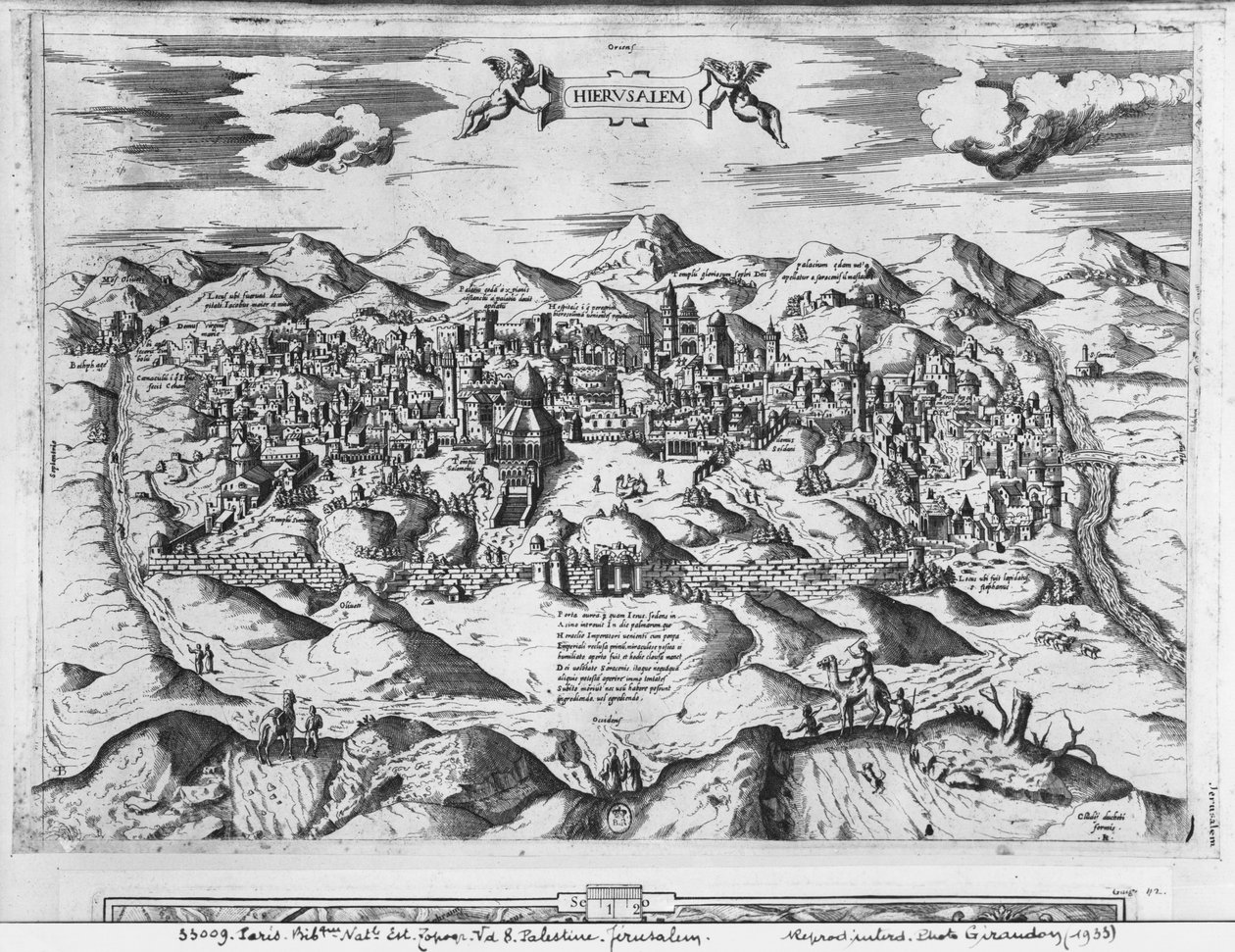 Pohled na Jeruzalém, 1570 od Etienne Duperac