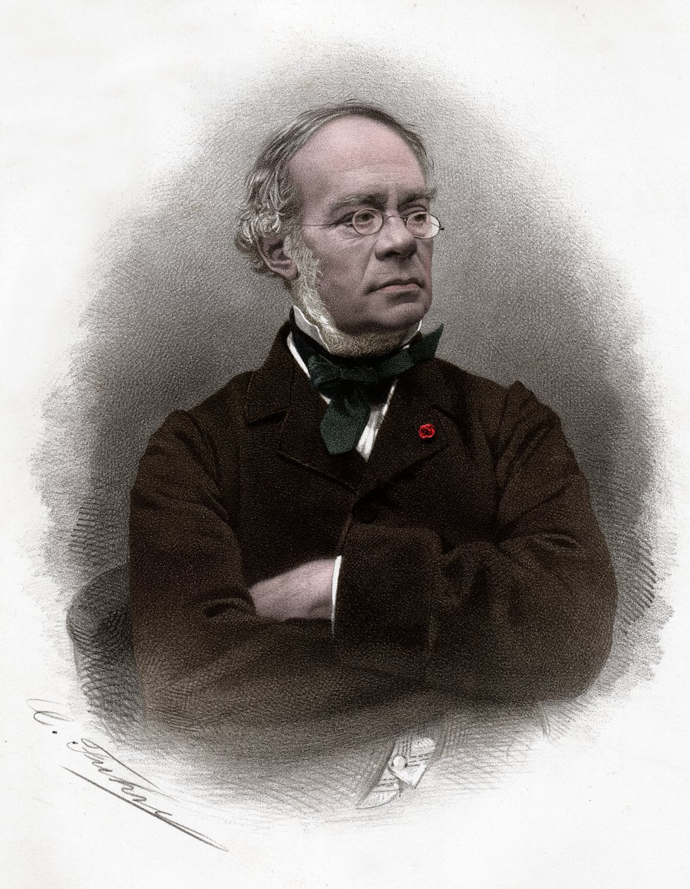 Fromental Halevy, c.1860-62 (rytina) od Etienne (after) Carjat