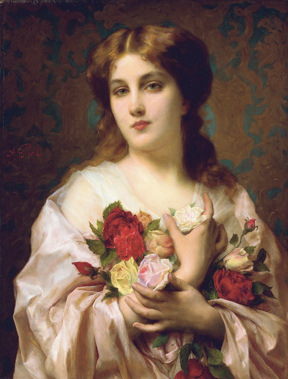 Portrét dívky od Etienne Adolphe Piot