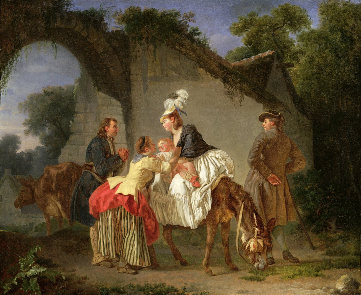 Loučení se sestrou, 1776-77 od Etienne Aubry