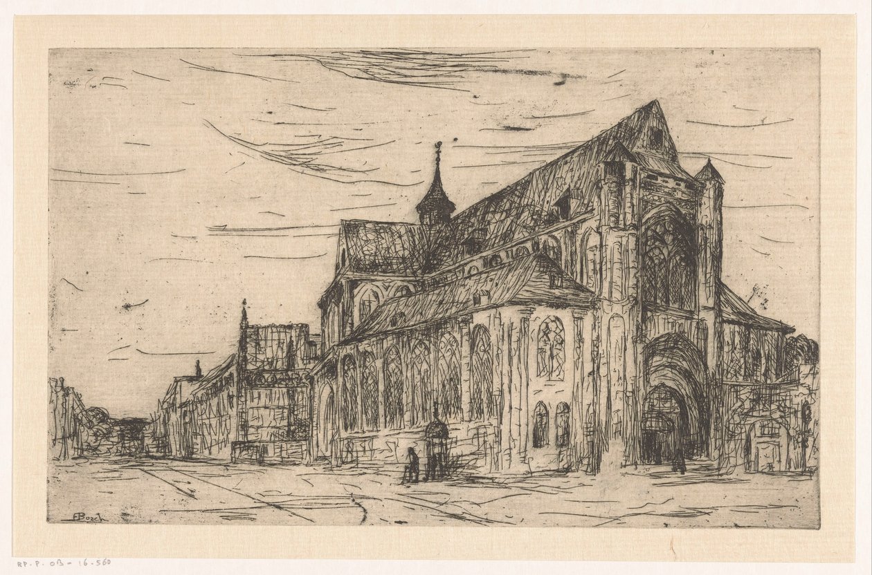 Pohled na kostel od Etienne Bosch (signed by artist)