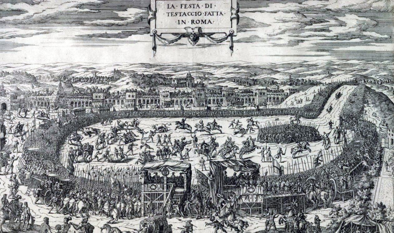 Dupérac Svátek Testaccio 1554 od Etienne Duperac