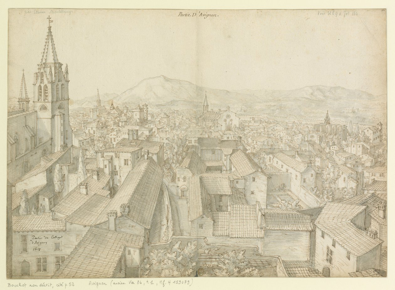 Část koleje  Avignon  1617 : část Avignonu od Etienne Martellange