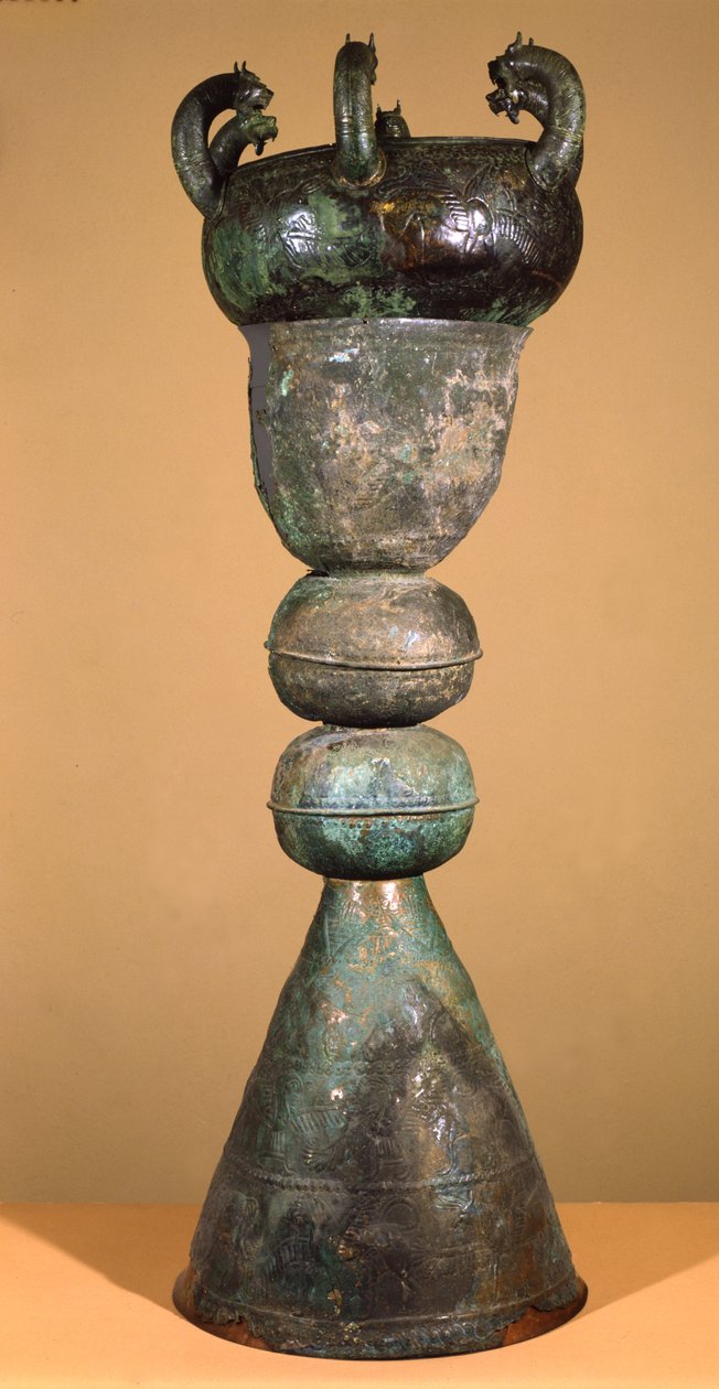 Kotlík s hlavami zvířat z Cerveteri (bronz) od Etruscan