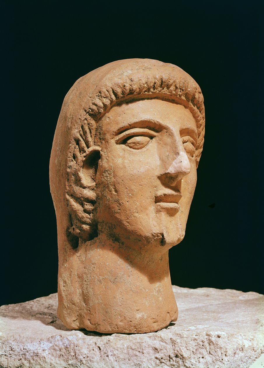 Votivní hlava (terakota) od Etruscan