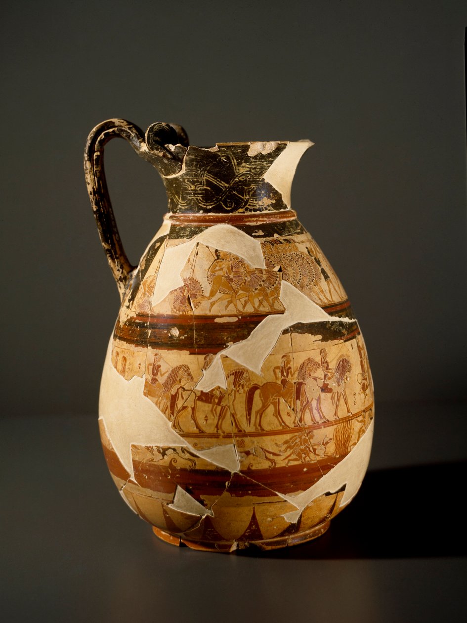 Etruský starověk: olpe v hlíně od Etruscan