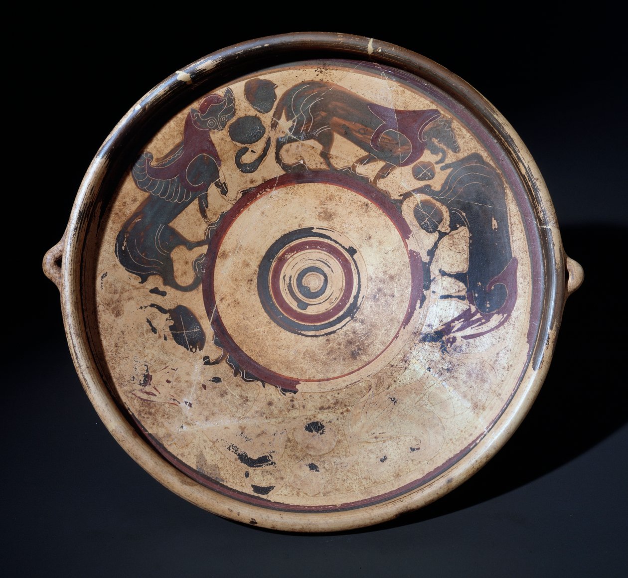 Terakotová deska představující zvířata, 600-590 př.nl od Etruscan