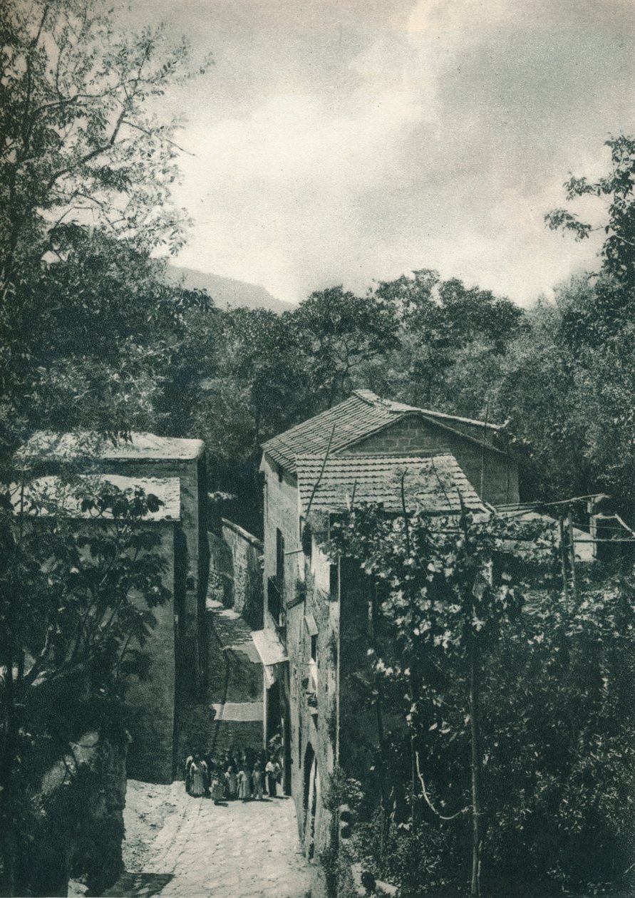 Úzká ulice, Capri, Itálie, 1927 od Eugen Poppel