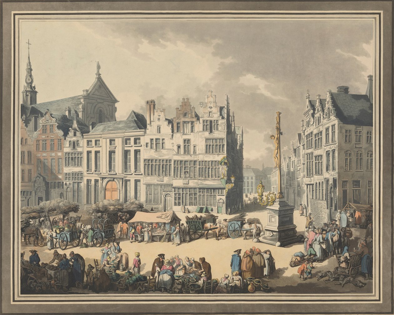Place de Meir v Antverpách, 1797. od Eugen Poppel