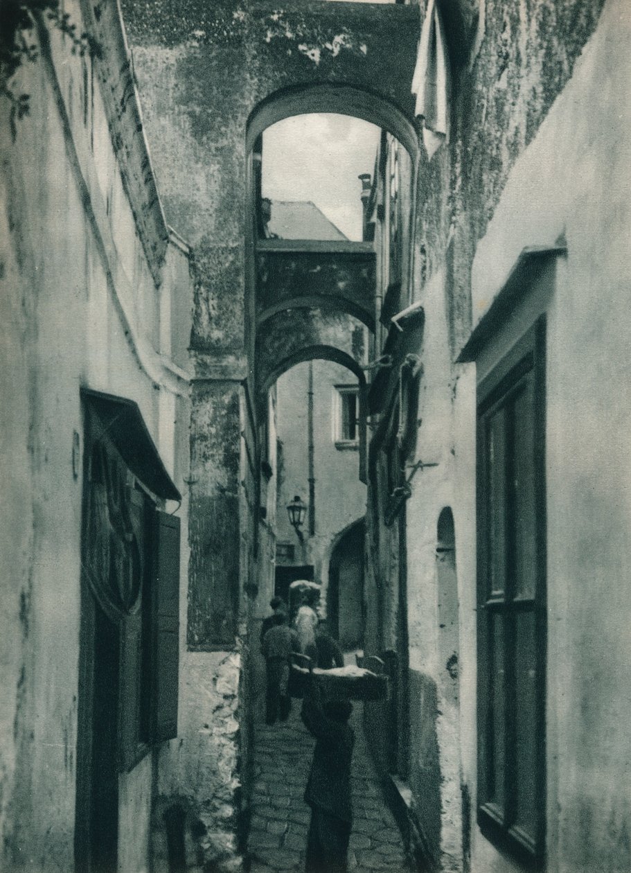 Ulice Capri, Itálie, 1927 od Eugen Poppel