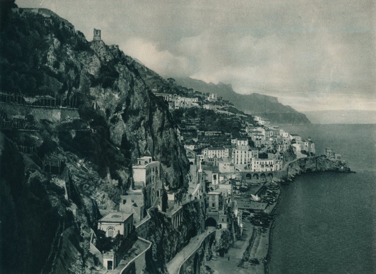 Pohled na Amalfi, Itálie, 1927 od Eugen Poppel